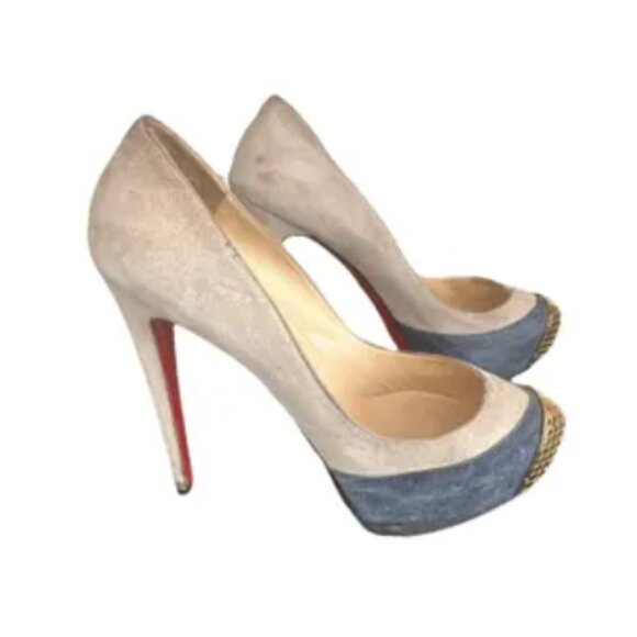 FAIR WORN Christian Louboutin Heels  40EU  Multicolour, Suede - Picture 1 of 7